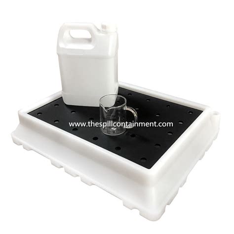 Tabletop Chemical Spill Containment Tray with Drain | The Spill Containment