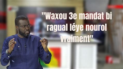 Pape Mahawa Diouf Le Conseil Constitutionnel Jugera Qui Devra Etre