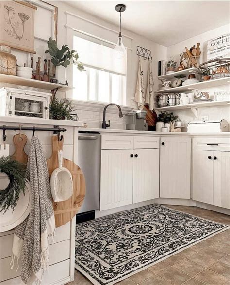 White Beadboard Kitchen Cabinets With Black Hardware Soul Lane