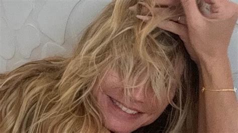 Heidi Klum 51 Puts On A Sizzling Display In White Lacy Lingerie As She Poses Seductively On A