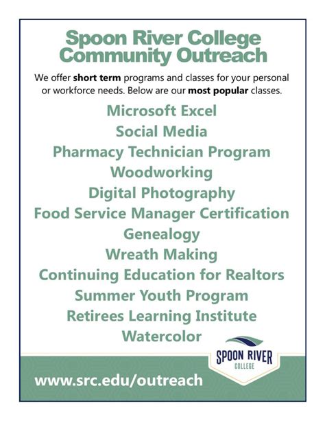 Spoon River College Community Outreach Community Outreach Outreach