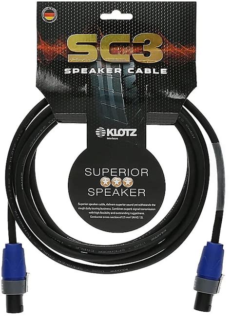 Klotz Sc Sw Speaker Cable With Neutrik Speakon Connectors Reverb