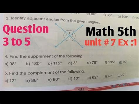 Class 5th Math Unit 7 Geometry Exercise 1 Ptb And Kptbb New Course 2022