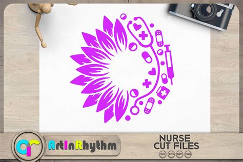 Nurse monogram SVG / Doctor monogram SVG / Flower SVG - So Fontsy