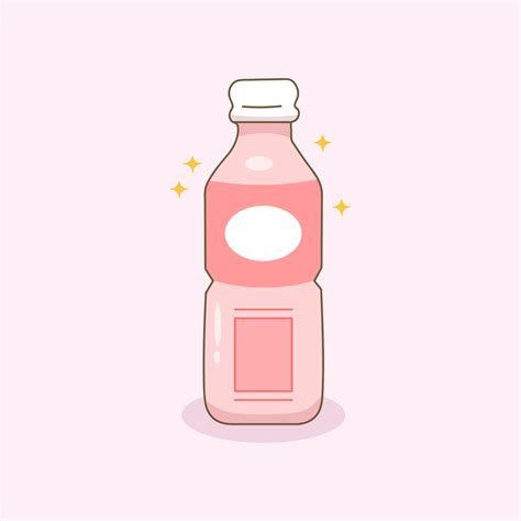 Doodle Cartoon Beautiful Pink Bottle Drink 10933687 Vector Art at Vecteezy