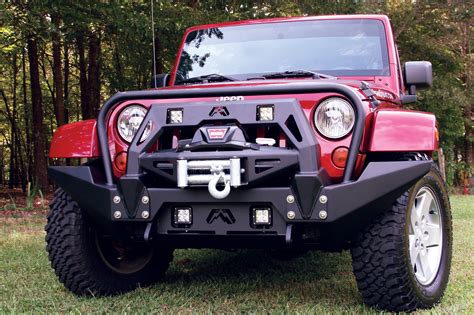 Fab Fours Jk07b18591 Fmj Front Winch Bumper Modifier For 07 18 Jeep Wrangler Jk Quadratec