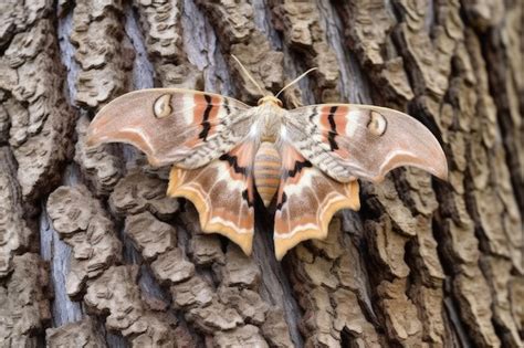 Premium Photo A Moth Camouflaged Against The Bark Of A Tree