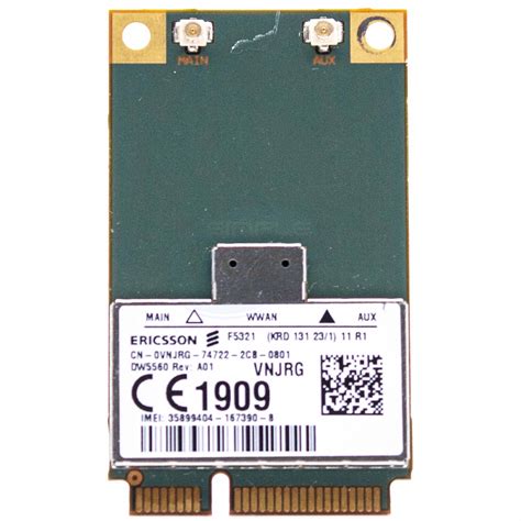 DELL E6430 0VNJRG DW5560 F5321 3G MODULO SCHEDA WWAN MINI PCI E MOBILE CARD