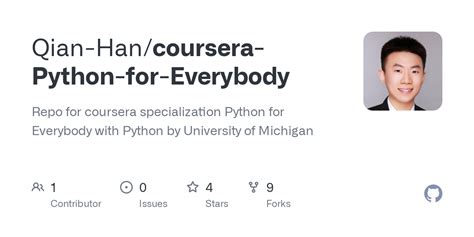 GitHub Qian Han Coursera Python For Everybody Repo For Coursera