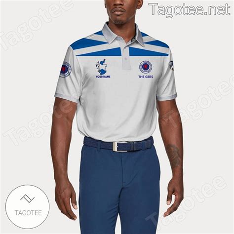 The Gers Rangers Scotland Flag Personalized Polo Shirt - Tagotee