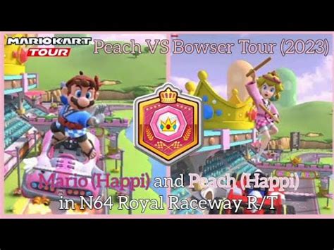 Mario Happi And Peach Happi In N64 Royal Raceway R T Mario Kart