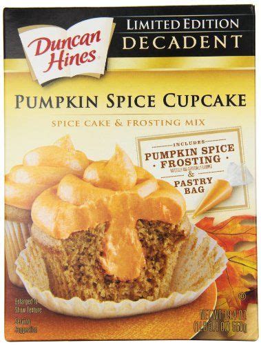 Duncan Hines Decadent Cupcake Mix Pumpkin Spice 19 4 Ounce Pack Of 8 So Delicious So Moist