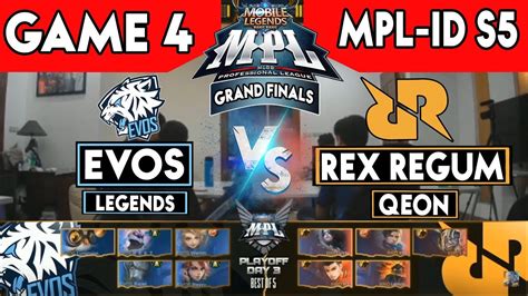 GAME 4 RRQ Vs EVOS LEGENDS MPL GRAND FINALS YouTube