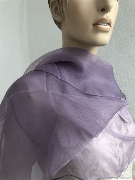 Сирень Платок с шелком шифон 100х100 см купить в интернет-магазине ...