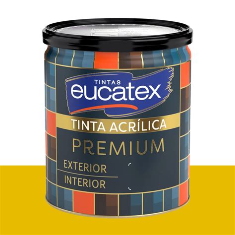 Tinta Acr Lica Acetinada Eucatex Mostarda Americana Ml Loja