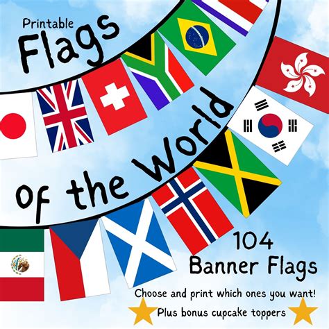 Printable Mini Flags Etsy De Worksheets Library