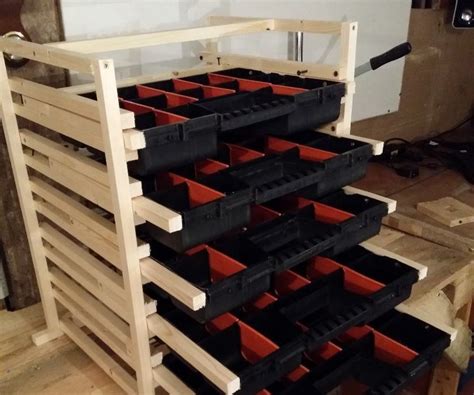 Storage Rack For Screws Small Parts Storage Storage Bins Diy Storage