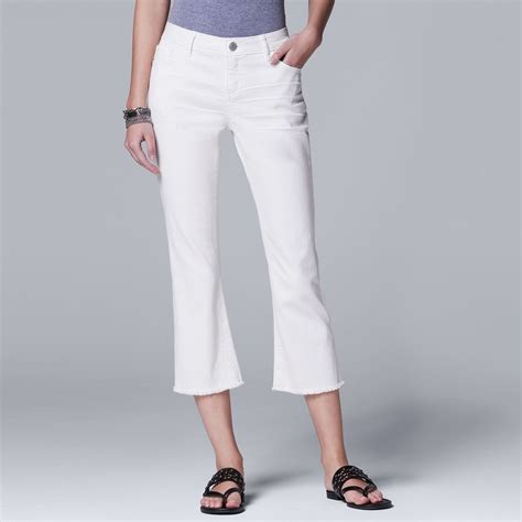 Petite Simply Vera Vera Wang Flared Crop Jeans Simply Vera Wang