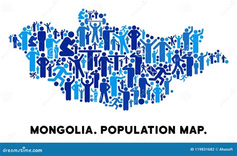 People Mongolia Map stock vector. Illustration of geographic - 119831682