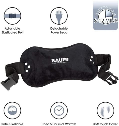 Bauer Professional Electric Hot Water Bottle Back Warmer Heat Treatment NCushion For Back