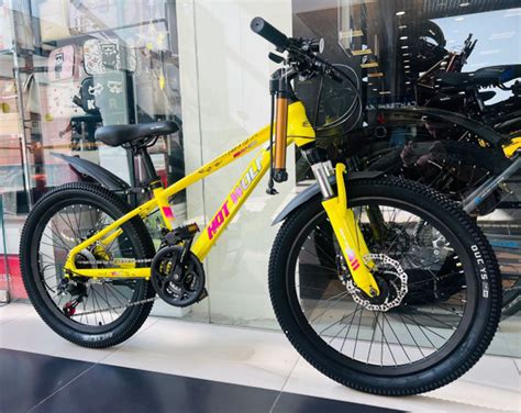 Горный детский велосипед HOT WOLF подростковый городской скоростной желтый купить на