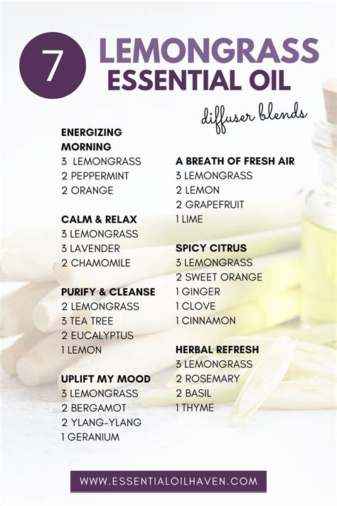 7 Lemongrass Diffuser Blends You Must Try Fresh And Purifying