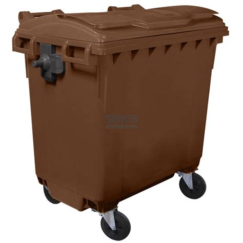 Container Plastic Colectare Selectiva Gunoi Volum Litri Cu Capac