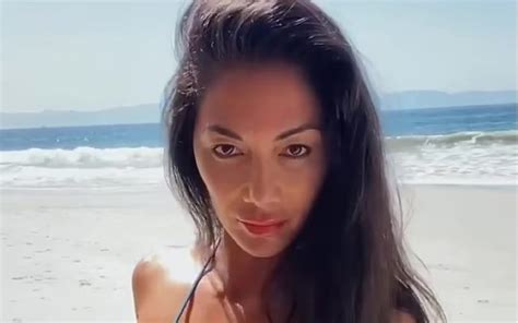 Nicole Scherzinger Shows Off Her Dance Moves In Skimpy Blue Bikini