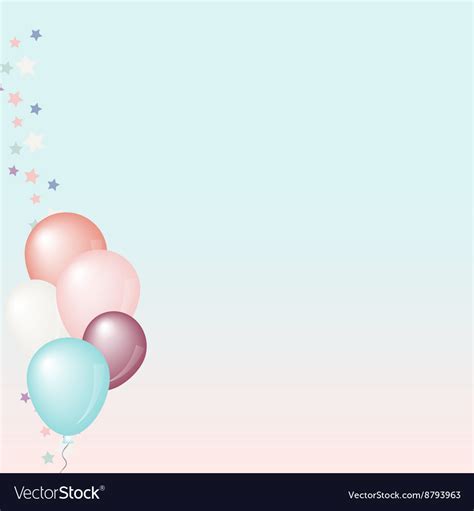 Pastel Balloons Background Royalty Free Vector Image