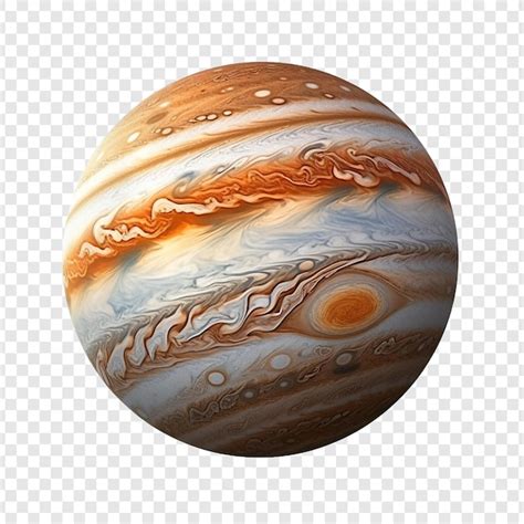 Premium PSD Jupiter Planet With Rotating Satellites Isolated On