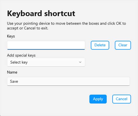 Assign Keystrokes