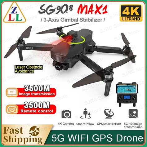 ZLL SG908 Max / SG908 Pro GPS Drone 4K Profesional 3 Axis Gimbal HD ...