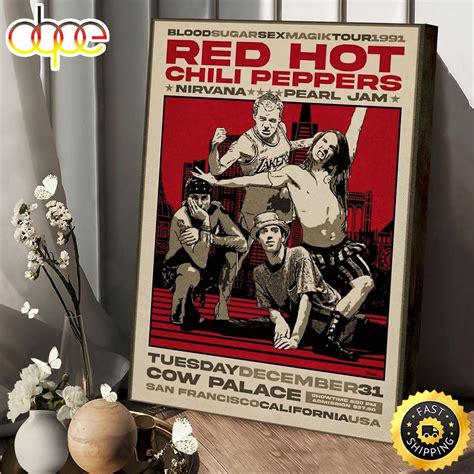Red Hot Chili Peppers World Tour Canvas Poster Styletrendy