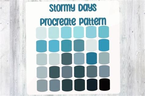 Stormy Days Procreate Color Palette Graphic By Stephanie Ricard