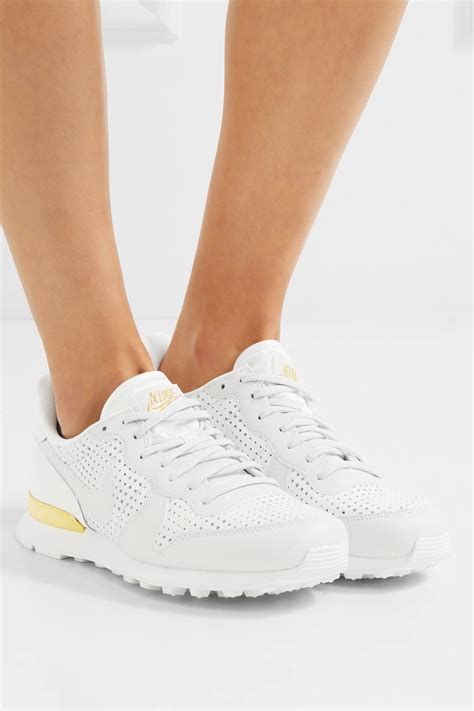 Lyst Nike Internationalist Perforated Leather Sneakers In White