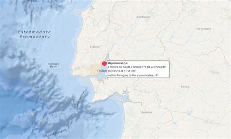 Registado sismo de magnitude 3 4 em Lisboa TVI Notícias