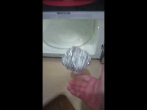 Aluminum Foil Ball In The Microwave Youtube