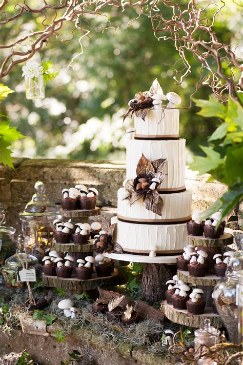 Woodland Themed Wedding Cake Rustic Wedding Chic