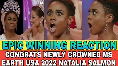 Congrats Ms Earth Usa 2022 Winning Reaction Natalia Salmon Youtube