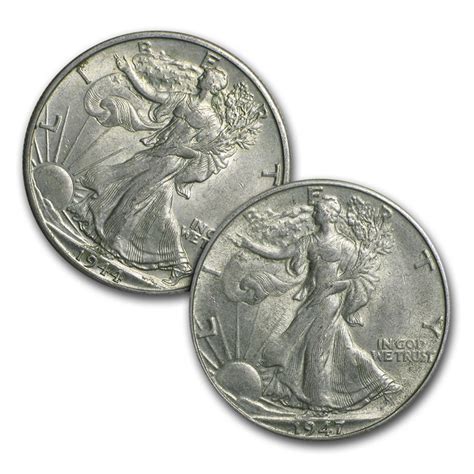 Buy 1 00 Face Value Silver Walking Liberty Halves Au Apmex