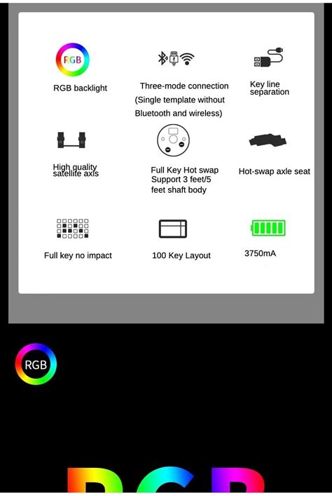 Lychee Gaming Yg Mechanical Keyboard Rgb Three Mode G Wireless Bluetooth Wired Custom Hot