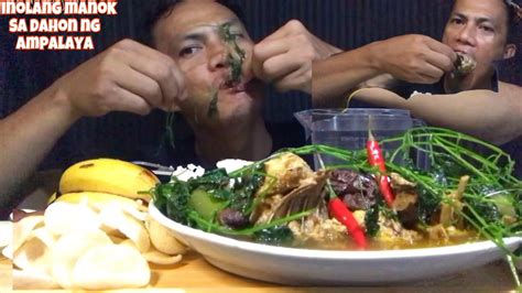 Tinolang Manok Sa Amplaya Chicken Tinola Pinoy Food Mukbang Eatingshow