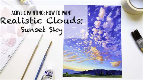 √完了しました！ acrylic sunset clouds painting 128551-Sunset clouds acrylic ...