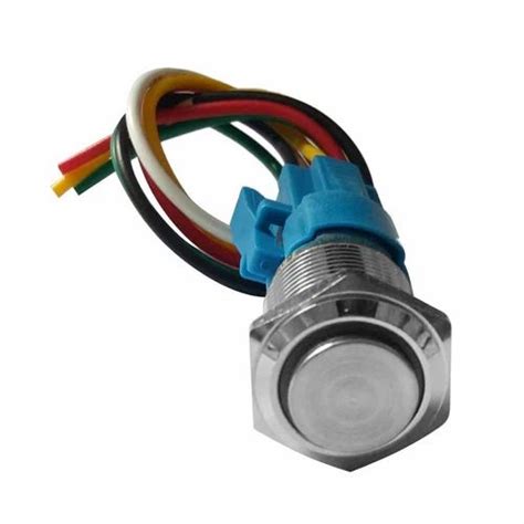 Maxbell V Led Mm Self Lock Push Button Switch Ip With Wire