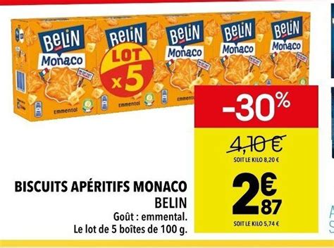 Promo Belin Biscuits Ap Ritifs Monaco Chez Supeco