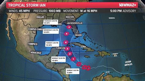 Saturday 9/24 5 p.m. Update: Tropical Storm Ian to rapidly intensify ...