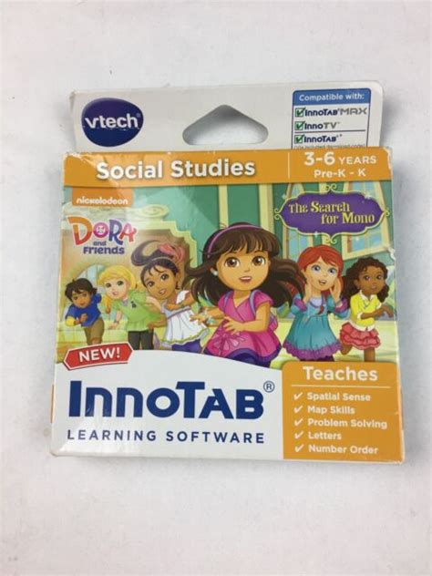 Vtech Dora And Friends Innotab Learning Software Social Studies 3 6 Yr