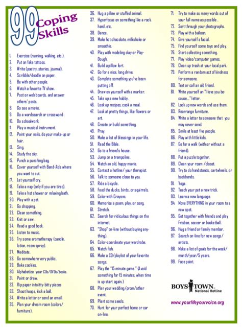 Coping Skills for adults - PDIS - SOCIAL WORK RESOURCE GUIDE