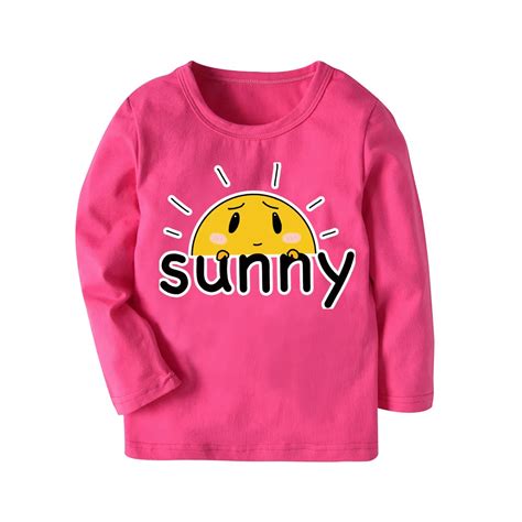 Новая хлопковая футболка с длинными рукавами для мальчиков и девочек ...