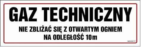 Libres Polska Sp Nc102 Gaz Techniczny Nie Zbliżać Się Z Otwartym